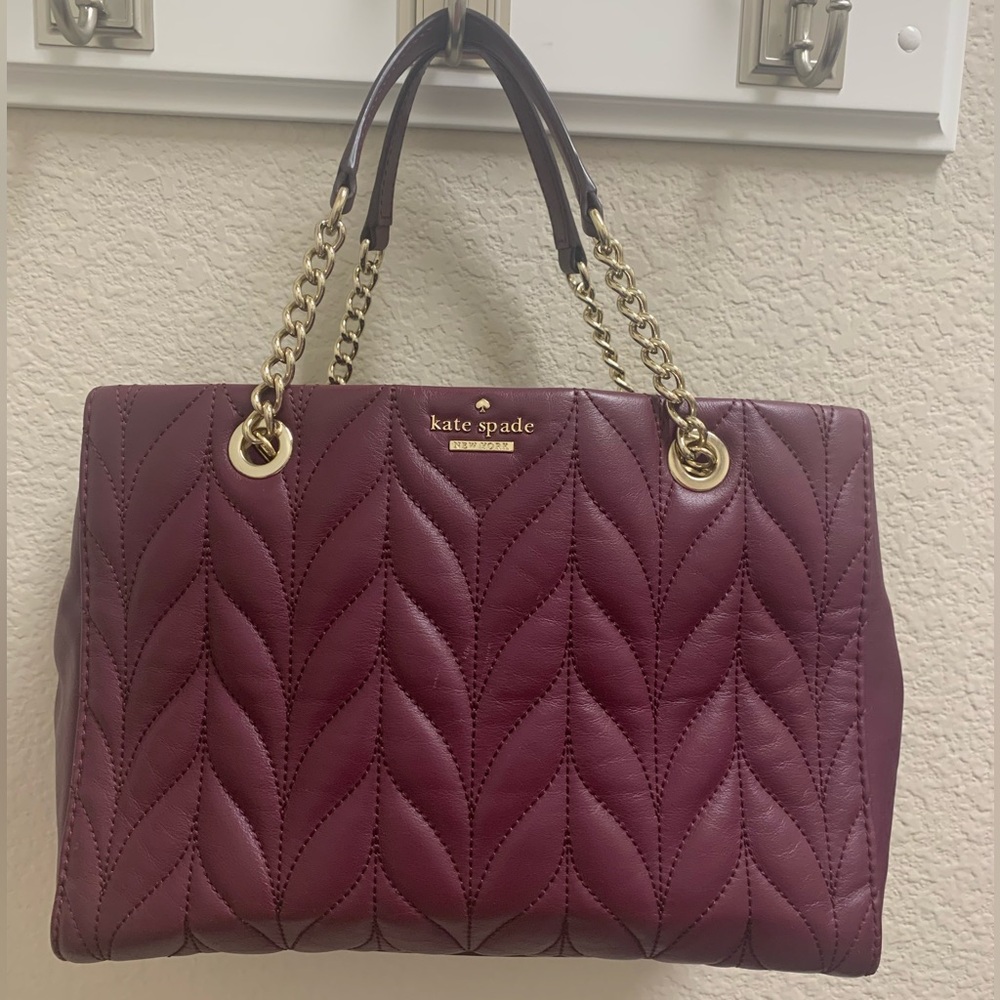 Kate Spade Meena Briar Lane Plum Quilted Bag